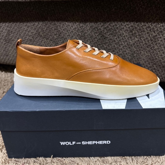 Wolf & Shepherd Cruise Lace Up Leather Size Women 8 or Men 6.5 Casual Honey Tan main image 7